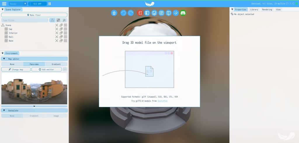 起動した画面の中央へダウンロードした圧縮ファイルをドラッグアンドドロップして読み込む様子。