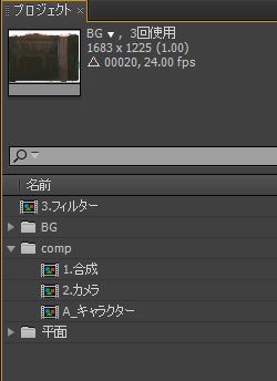 コンポの階層設定