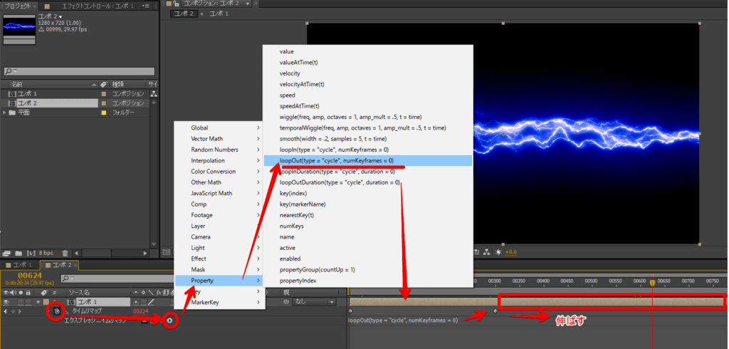 ループエクスプレッション設定