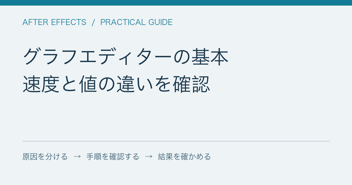 グラフエディターの基本 / 速度と値の違いを確認