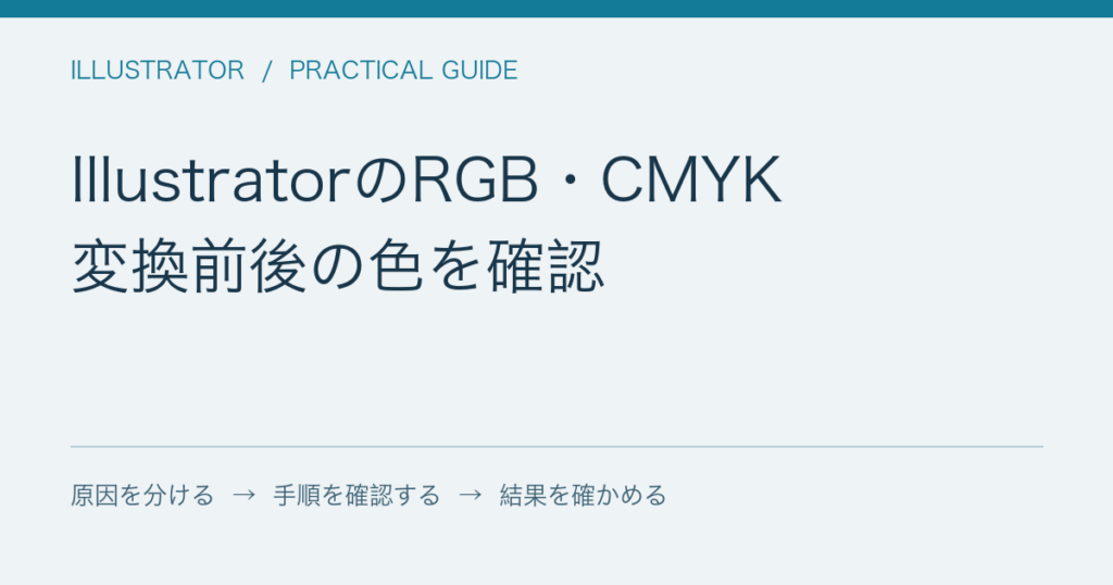 IllustratorのRGB・CMYK / 変換前後の色を確認