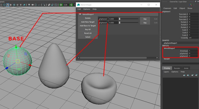 MayaでのBlendShape設定
