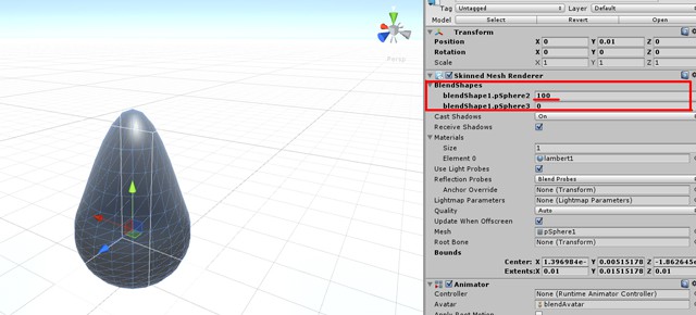 UnityでのBlendShape確認
