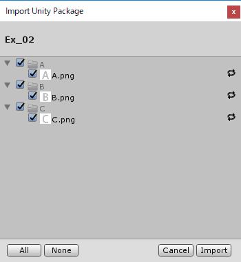 Pack03のインポート成功