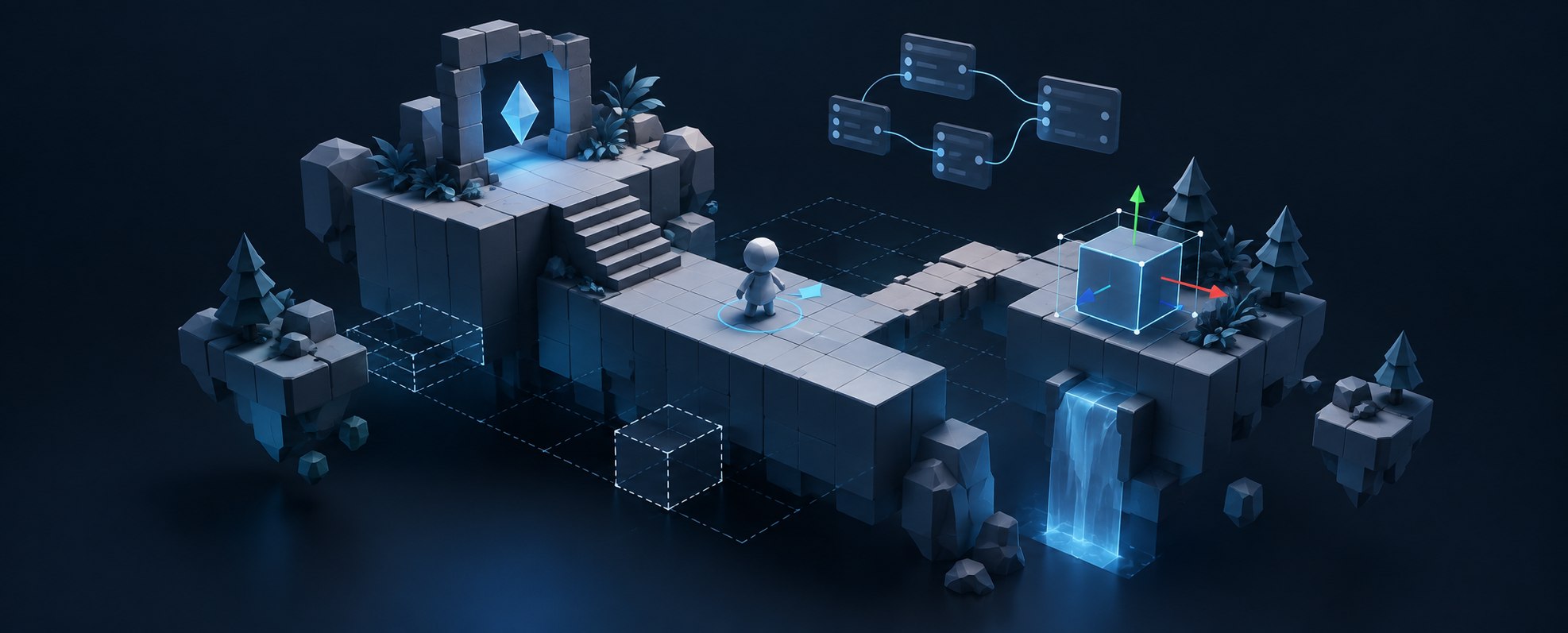 Unityの制作・活用を表現したビジュアル