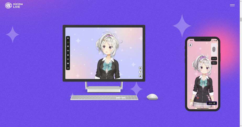 公式フェイストラッキングアプリnizima LIVEの紹介。