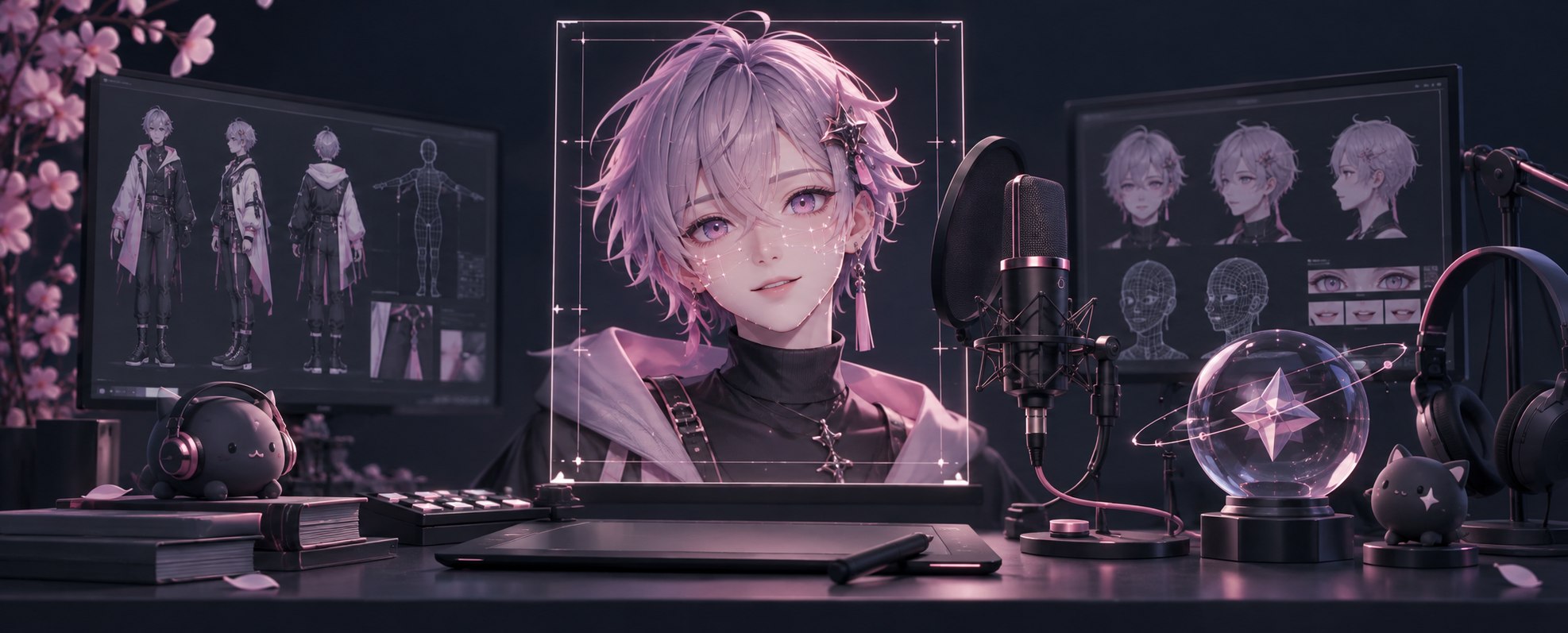 VTuberの制作・活用を表現したビジュアル